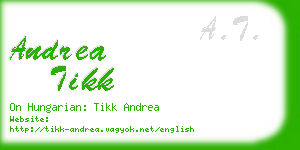 andrea tikk business card